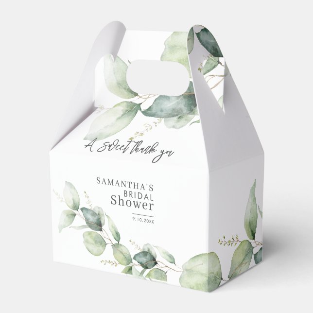 Eukalyptusblad Söta Tack Bröllopsfest Presentaskar (Framsidan Sidan)