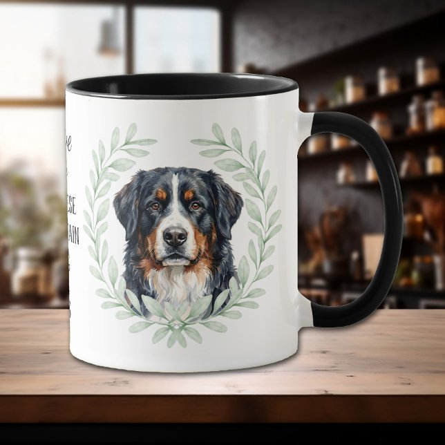 Eukalyptuskrans Bernersennenhund Monogram Mugg (Skapare uppladdad)
