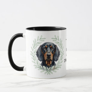 Eukalyptuskrans Black and Tan Coonhound Monogram Mugg
