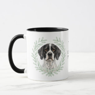 Eukalyptuskrans Engelsk Pointer Hund Monogram Mugg