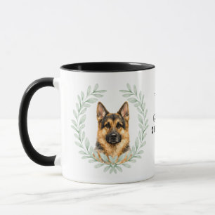 Eukalyptuskrans Tysk Shepherdhund Monogram Mugg