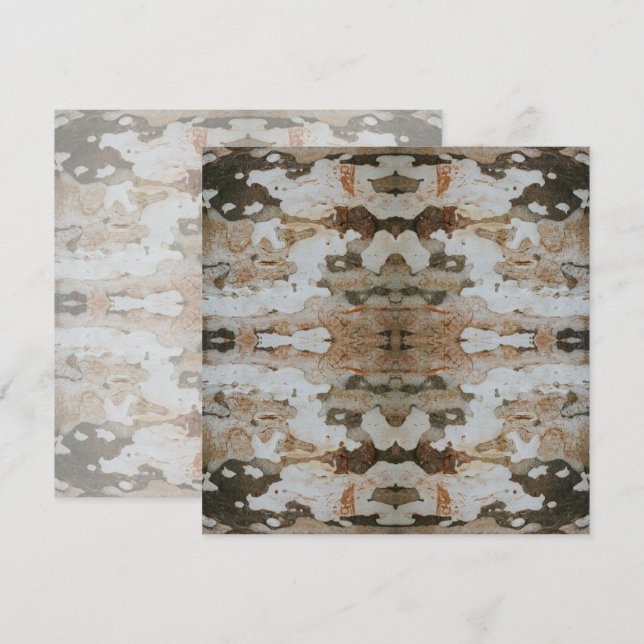 Eukalyptusträdbark Foto Närbild Med Mönster Kort (Fram/baksida)