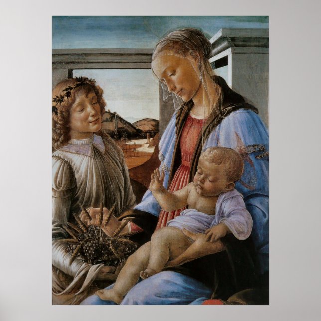 Eukarist, Madonna från Botticelli Poster (Framsidan)