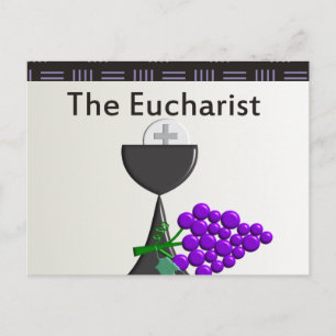 Eukaristisk Chalice and Grapes design Vykort