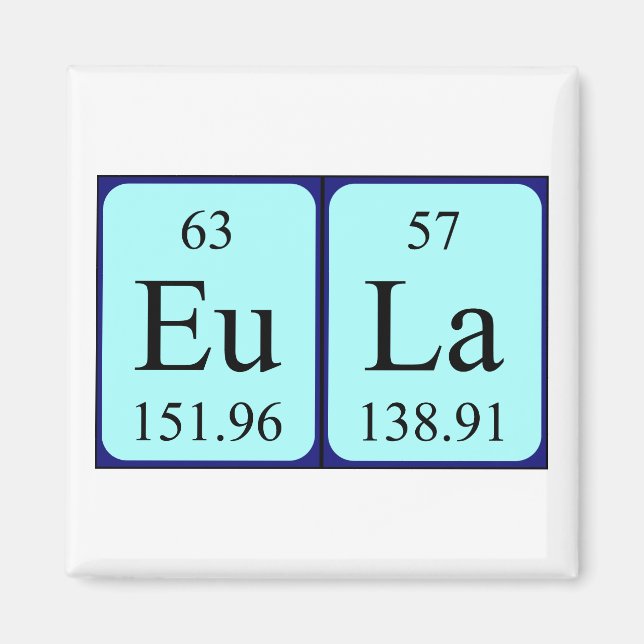 Eula periodiskt återkommande magnet bord namn (Framsidan)