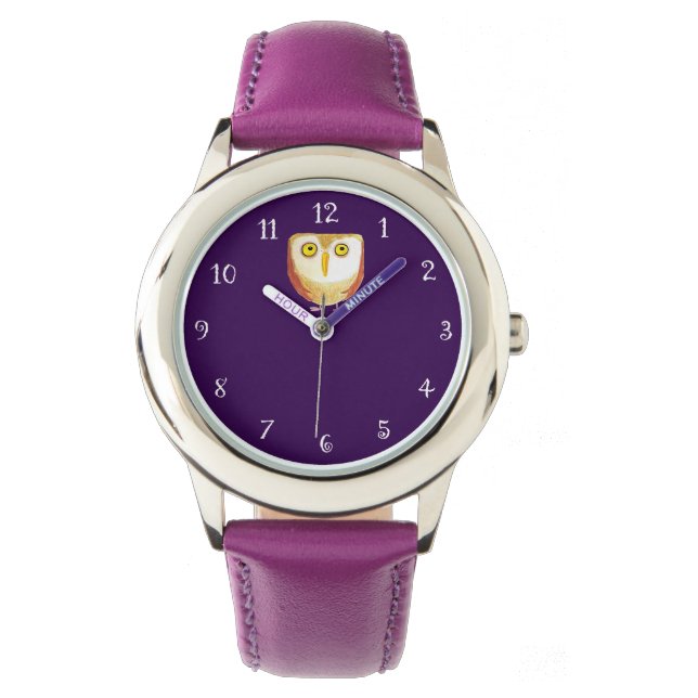 Eule in der Armbanduhr Armbandsur (Framsida)