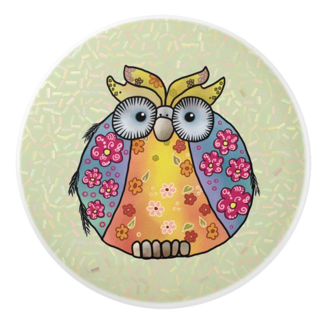Eule mit Muster Knopp (Framsidan)