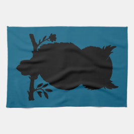 Eule - Scherenschnitt Kökshandduk