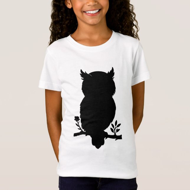 Eule - Scherenschnitt T Shirt (Framsida)