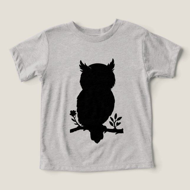 Eule - Scherenschnitt T Shirt (Design Framsida)