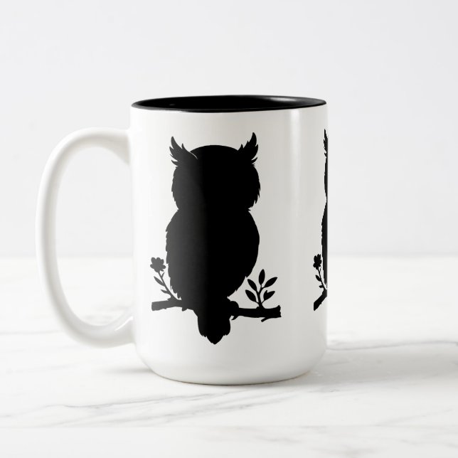 Eule - Scherenschnitt Två-Tonad Mugg (Vänster)