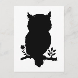 Eule - Scherenschnitt Vykort