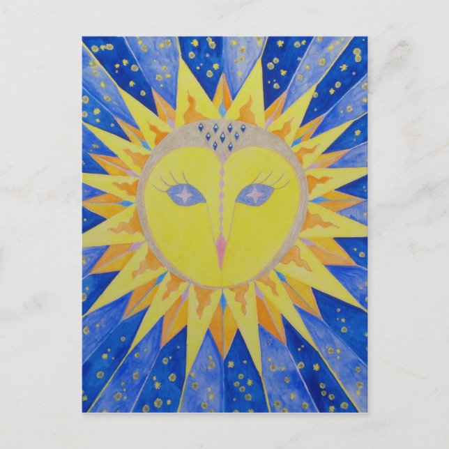 Eule Sol Uggla Vykort (Framsida)