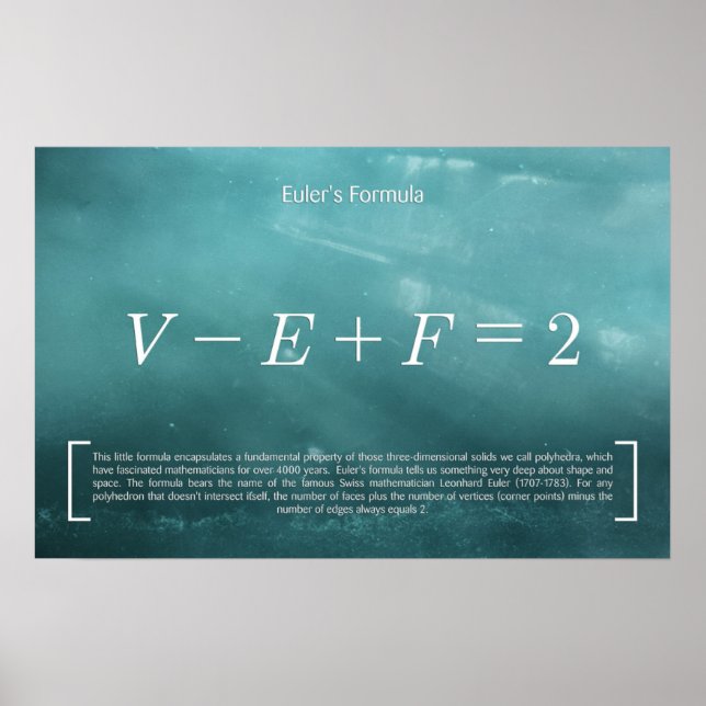 Euler Formel - Matematisk Poster (Framsidan)