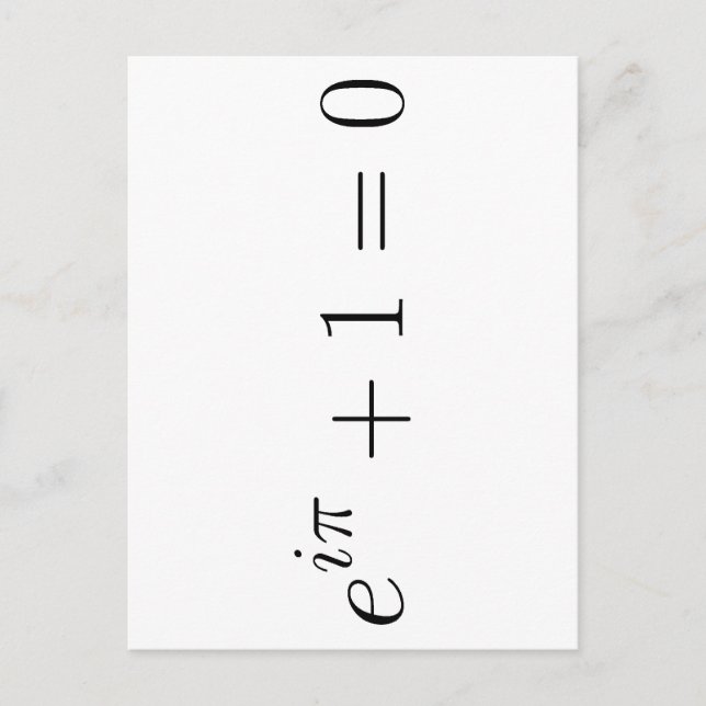 Euler-formeln Vykort (Framsida)