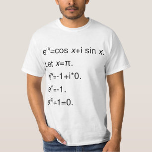 Eulers formel, avledning av identiteten t shirt