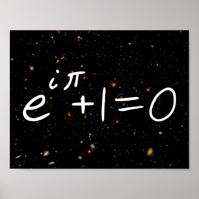Euler's Identity Deep Fält Galaxies Poster (Framsidan)