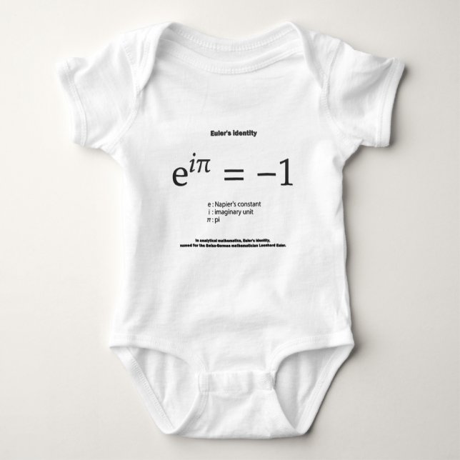 Euler's identity: Euler's formula: mathematics Tee Shirt (Framsida)