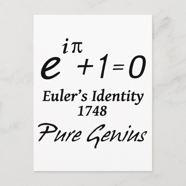 Euler's Identity Vykort (Framsida)