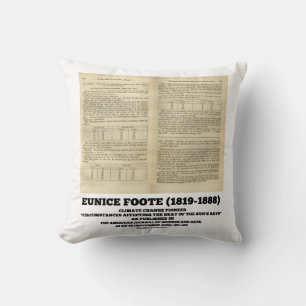 Eunice Foote Climate Change Pioneer 1856 Papper Kudde