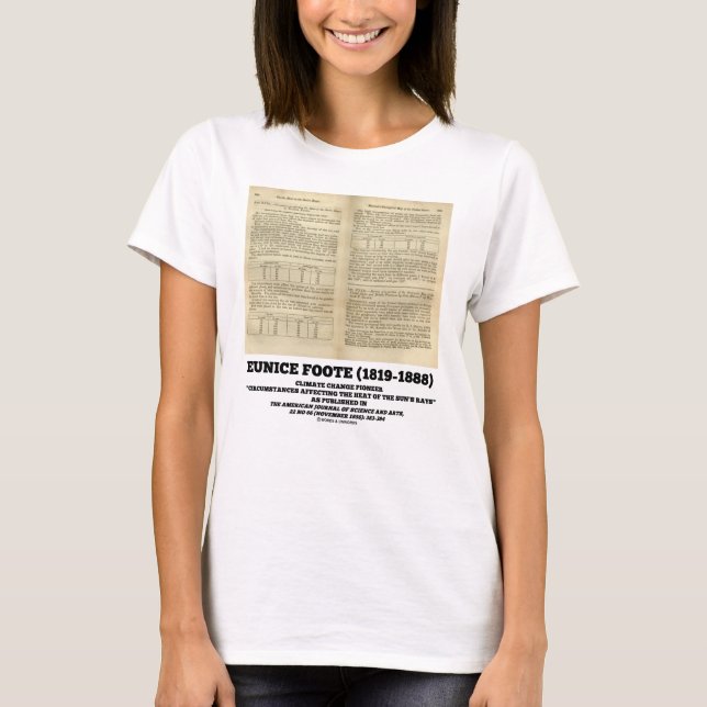 Eunice Foote Climate Change Pioneer T Shirt (Framsida)