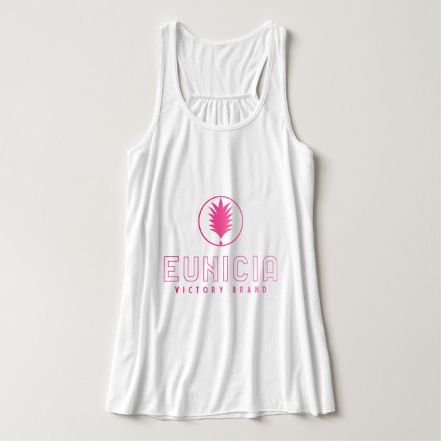 Eunicia tanktop linne med racerback  (Design framsida)