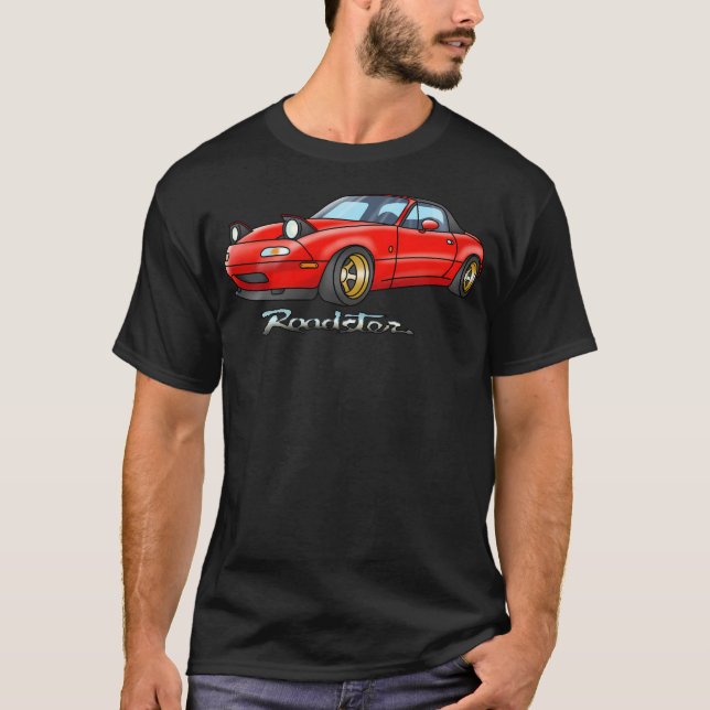 Eunos Roadster in Red Jdm Car T Shirt (Framsida)