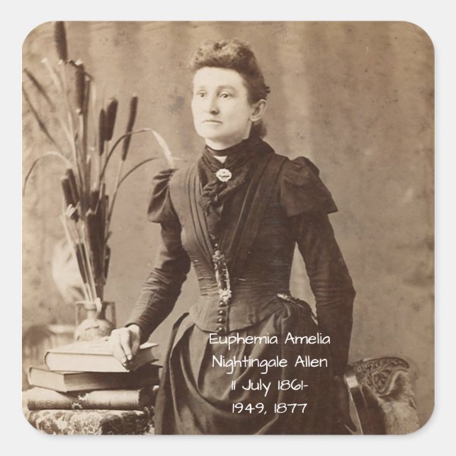 Euphemia Amelia Nightingale Allen Fyrkantigt Klistermärke (Framsida)