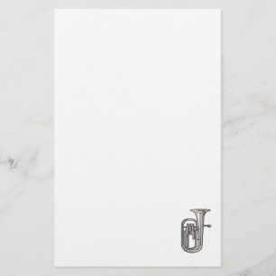 Euphonium brass instrumentmusik realistisk.png brevpapper