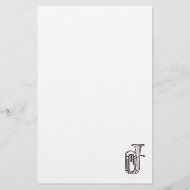 Euphonium brass instrumentmusik realistisk.png brevpapper (Framsida)