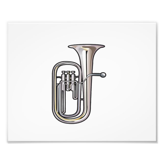 Euphonium brass instrumentmusik realistisk.png fototryck (Framsidan)