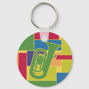 Euphonium Colorblocks Keychain Nyckelring