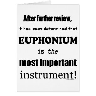 Euphonium - det viktigaste instrumentet hälsningskort