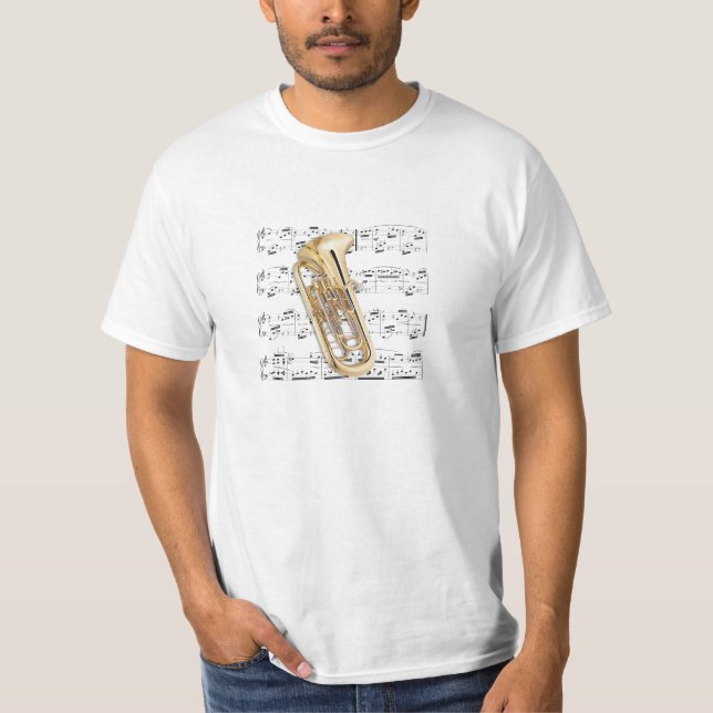 Euphonium för skjorta (tända) - - välj din färg t-shirt (Framsida)