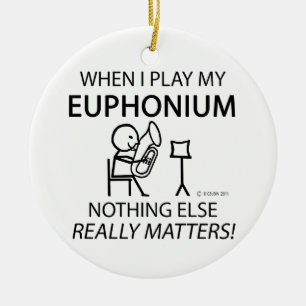 Euphonium ingenting annars materier julgransprydnad keramik