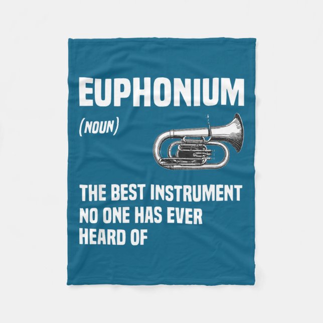 Euphonium Mässingsinstrument Marchingband Konstver Fleecefilt (Framsidan)