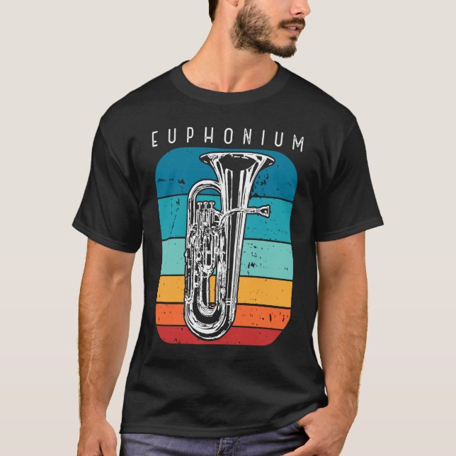 Euphonium Music Musician Baritone 1 T Shirt (Framsida)