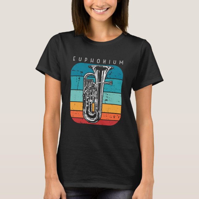 Euphonium Musician Baritone 1 T Shirt (Framsida)