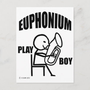 Euphonium Play Boy Vykort
