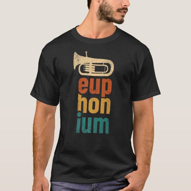Euphonium Player Baritone Music Instrument Apparat T Shirt (Framsida)
