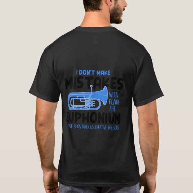 Euphonium Player Euphonist Music T Shirt (Baksida)