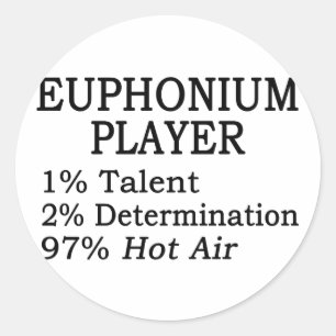 Euphonium Player Hett Luft Runt Klistermärke