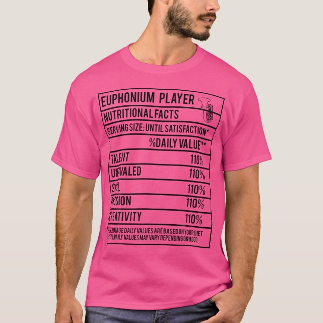 Euphonium Player Musician Musical Band Music Funny T Shirt (Framsida)