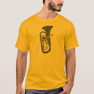 Euphonium Shaped Ord Art Black Text Tröja