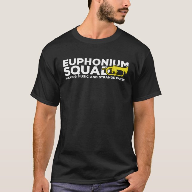 Euphonium Squad Skapar musik och märkligt Ansikte  T Shirt (Framsida)