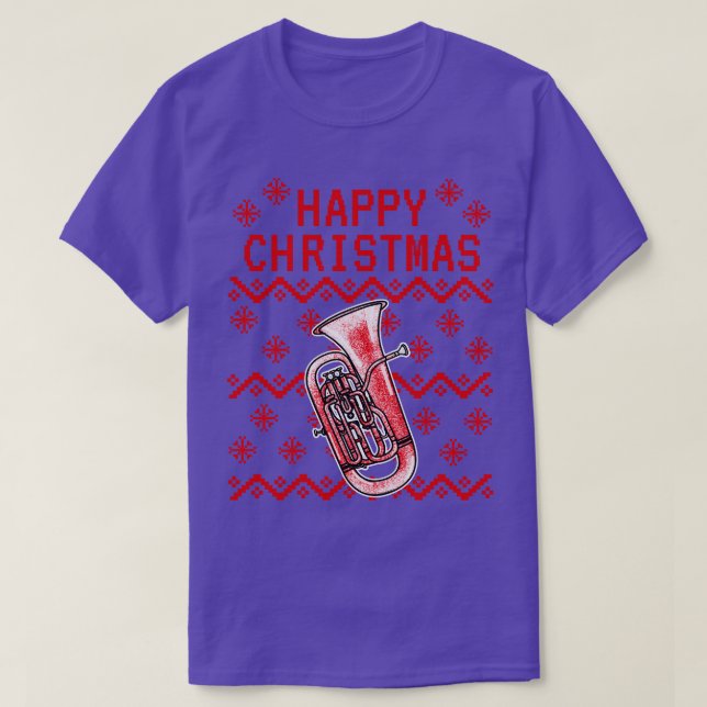 Euphonium Ugly jul Euphoniumist Brass Teache T Shirt (Design framsida)