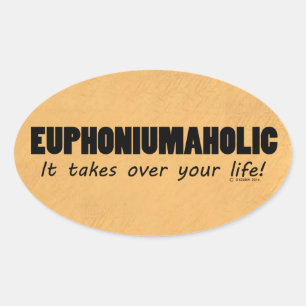 Euphoniumahollivets Oval-märke Ovalt Klistermärke