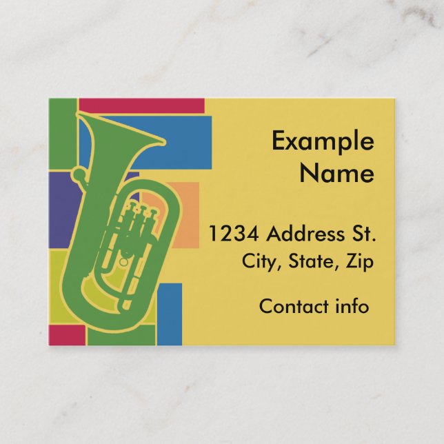 Euphoniumen Colorblocks profilerar kortet Visitkort (Framsida)