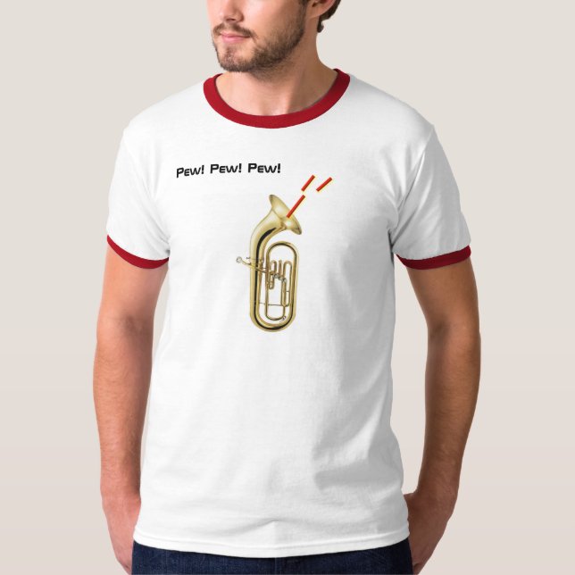 EuphoniumPew! Pew! T-shirt (Framsida)