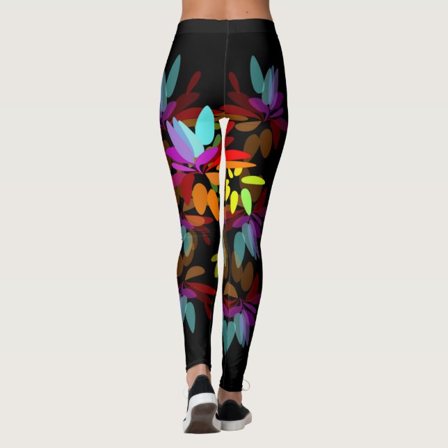 Euphoric Petals för Moder Hippieregnbåge Leggings (Baksida)